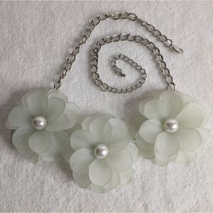 White Flower Necklace  
